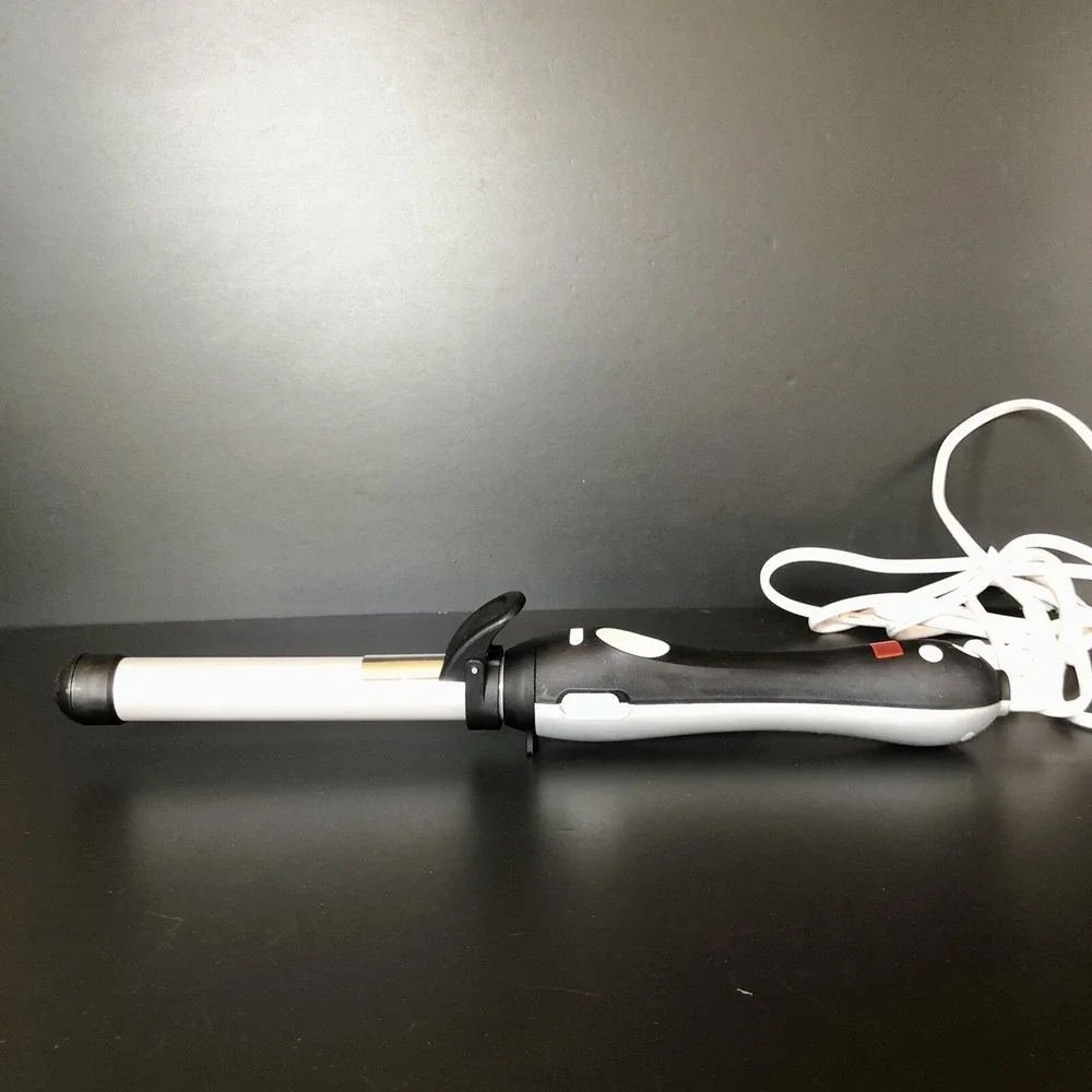 Beachwaver S1 Ceramic Dual Rotating Curling Iron Black & Silver Model BW1136S1